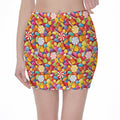 Colorful Candy Pattern Print Pencil Mini Skirt