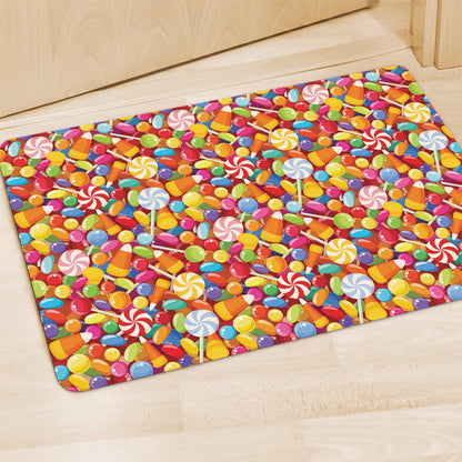 Colorful Candy Pattern Print Polyester Doormat