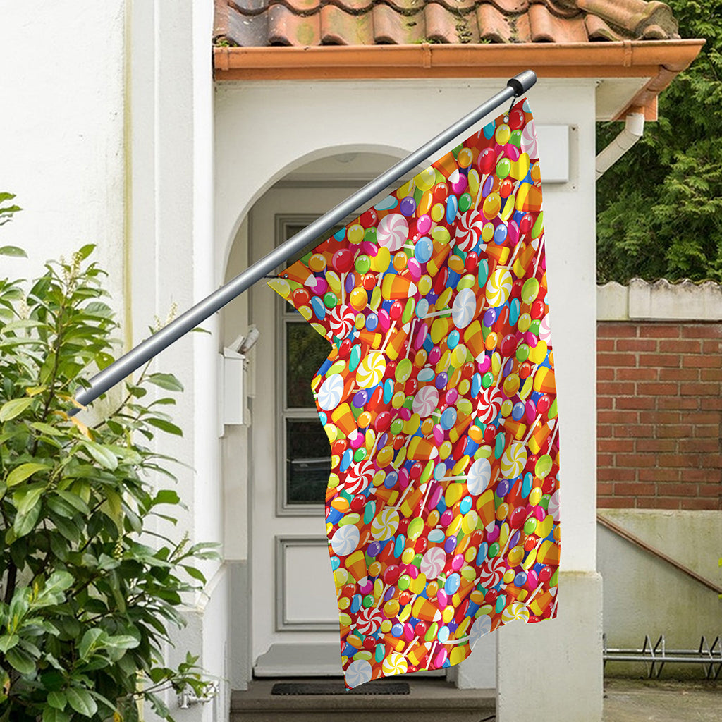 Colorful Candy Pattern Print Polyester Flag