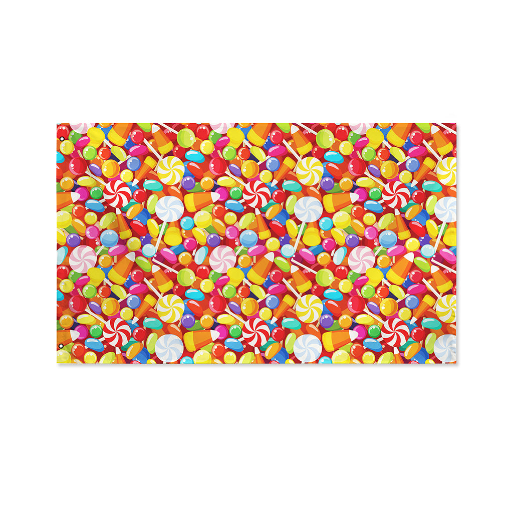 Colorful Candy Pattern Print Polyester Flag
