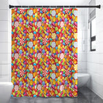 Colorful Candy Pattern Print Premium Shower Curtain