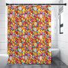 Colorful Candy Pattern Print Premium Shower Curtain