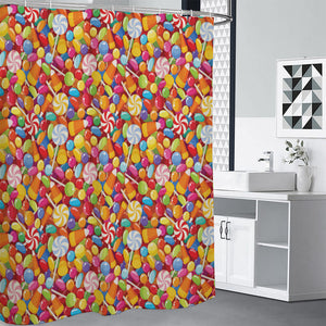 Colorful Candy Pattern Print Premium Shower Curtain