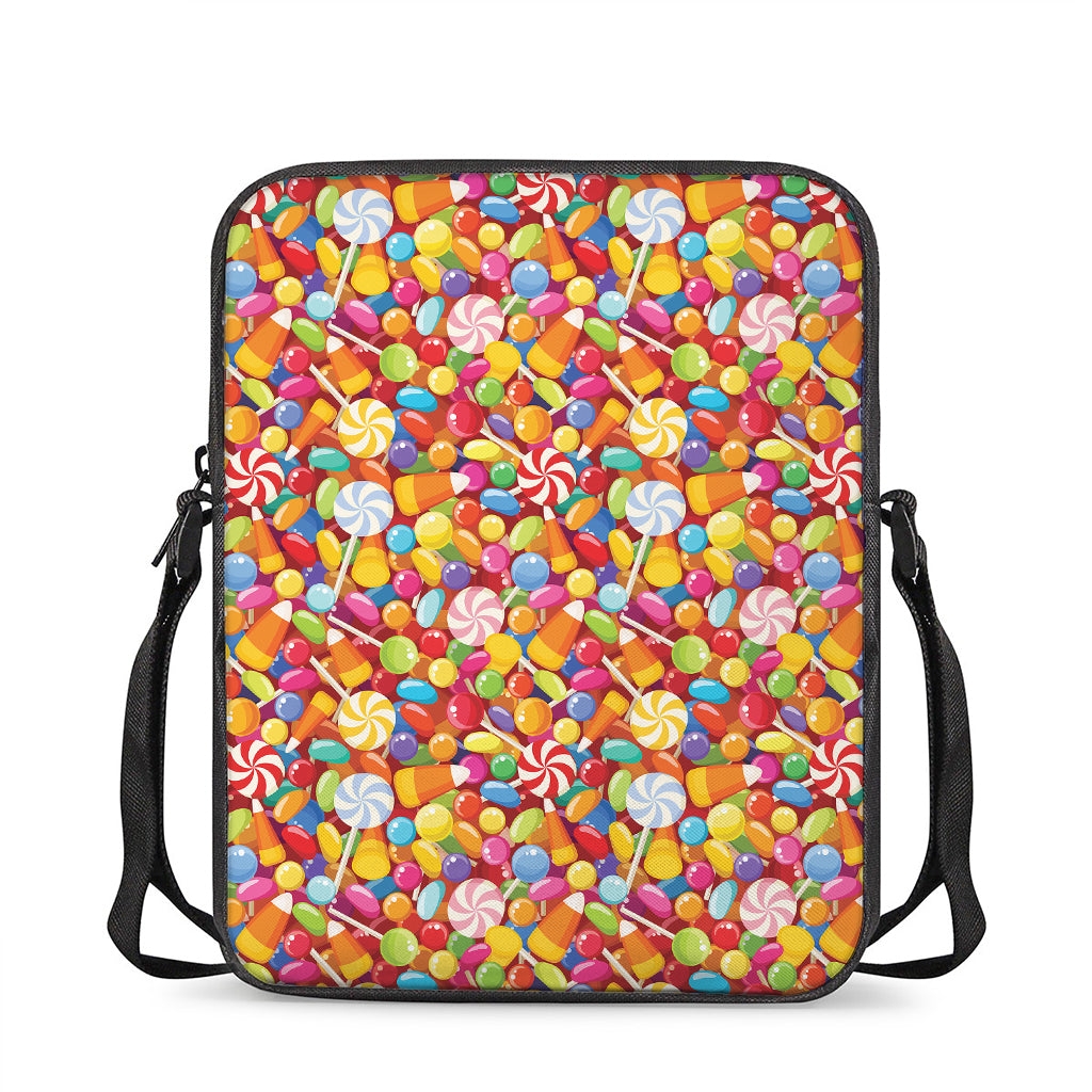 Colorful Candy Pattern Print Rectangular Crossbody Bag