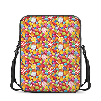 Colorful Candy Pattern Print Rectangular Crossbody Bag