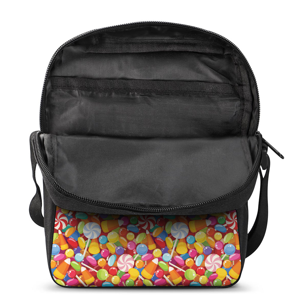 Colorful Candy Pattern Print Rectangular Crossbody Bag