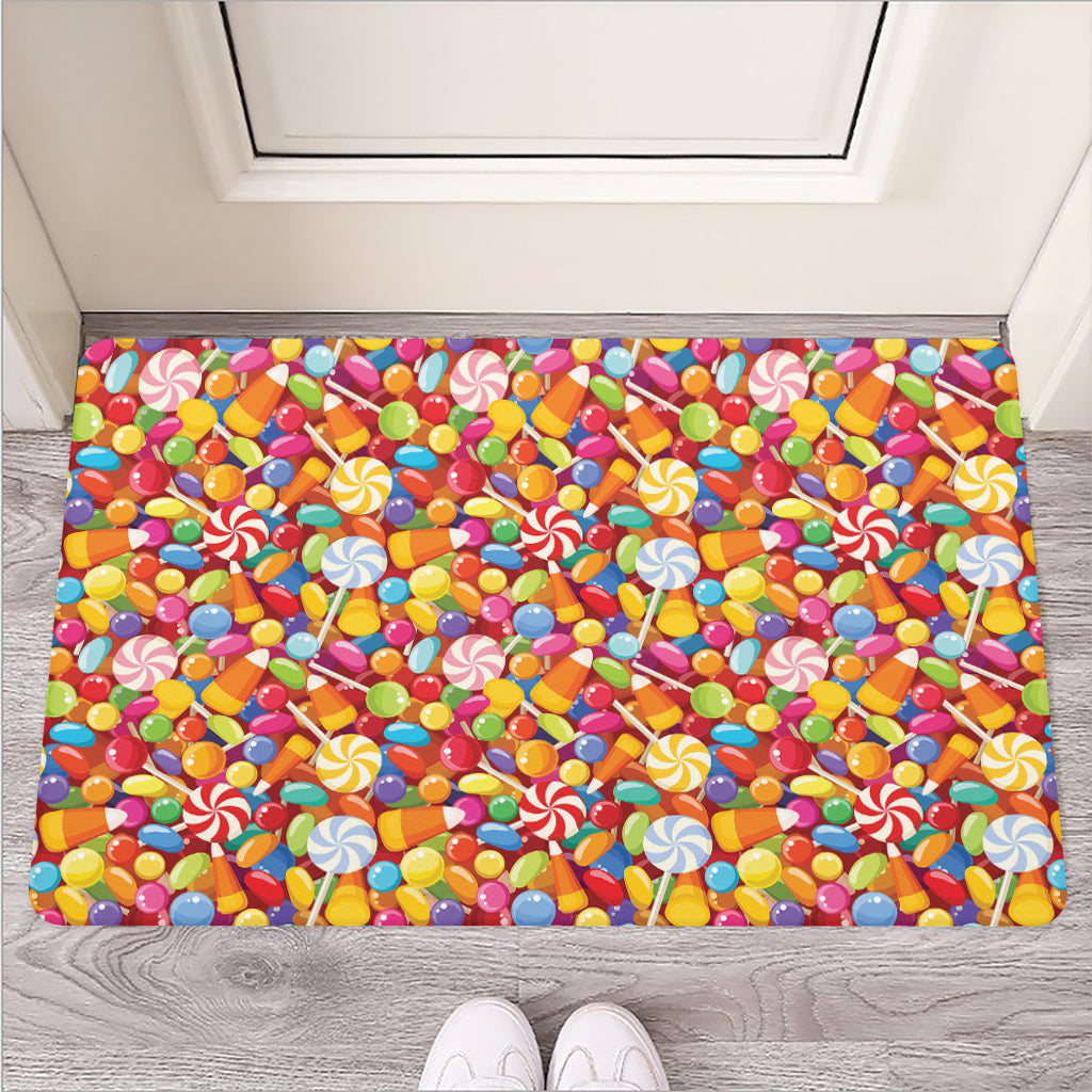 Colorful Candy Pattern Print Rubber Doormat