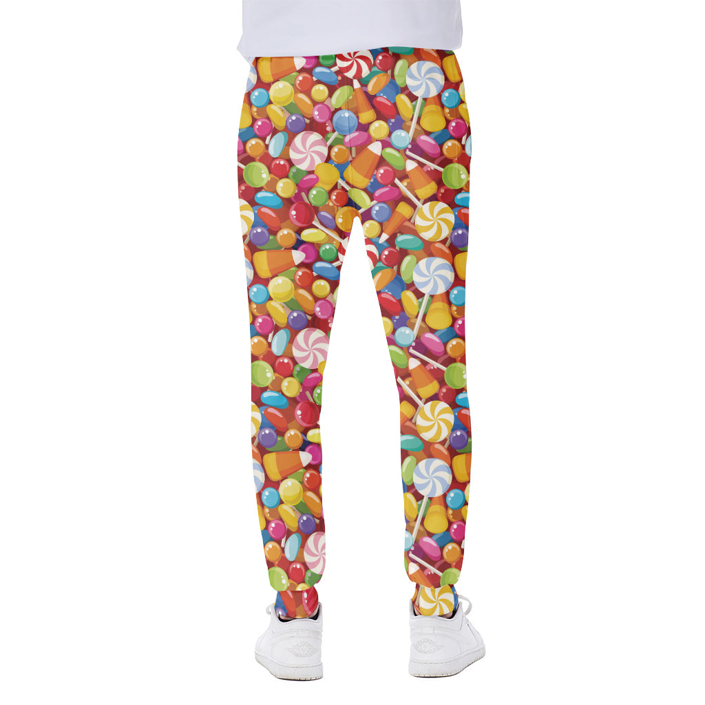 Colorful Candy Pattern Print Scuba Joggers