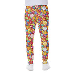 Colorful Candy Pattern Print Scuba Joggers