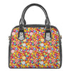 Colorful Candy Pattern Print Shoulder Handbag