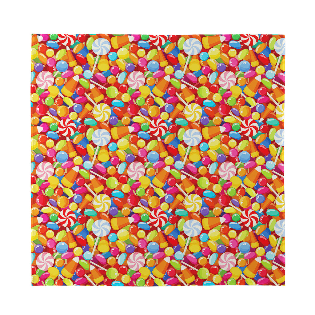 Colorful Candy Pattern Print Silk Bandana