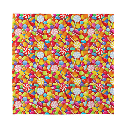 Colorful Candy Pattern Print Silk Bandana