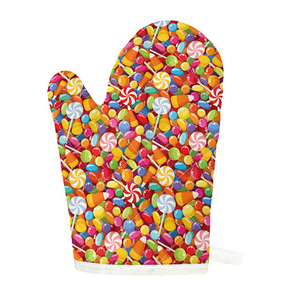 Colorful Candy Pattern Print Single Oven Mitt