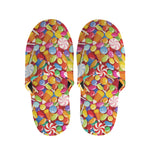 Colorful Candy Pattern Print Slippers
