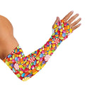 Colorful Candy Pattern Print Sun Protection Arm Sleeves