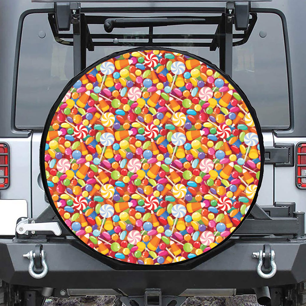 Colorful Candy Pattern Print Tire Cover