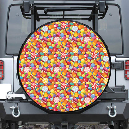 Colorful Candy Pattern Print Tire Cover