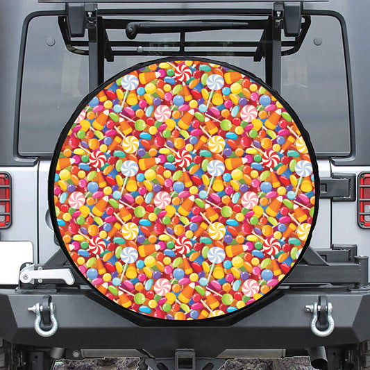 Colorful Candy Pattern Print Tire Cover