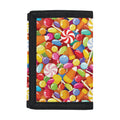 Colorful Candy Pattern Print Trifold Wallet