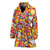 Colorful Candy Pattern Print Women's Bathrobe