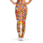 Colorful Candy Pattern Print Women's Leggings