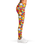 Colorful Candy Pattern Print Women's Leggings