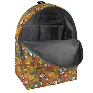 Colorful Cartoon Baby Bear Pattern Print Backpack