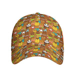 Colorful Cartoon Baby Bear Pattern Print Baseball Cap