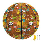 Colorful Cartoon Baby Bear Pattern Print Basketball