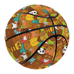 Colorful Cartoon Baby Bear Pattern Print Basketball