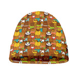Colorful Cartoon Baby Bear Pattern Print Beanie