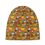 Colorful Cartoon Baby Bear Pattern Print Beanie