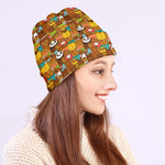 Colorful Cartoon Baby Bear Pattern Print Beanie