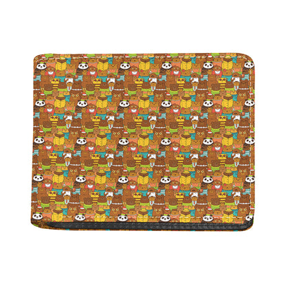 Colorful Cartoon Baby Bear Pattern Print Bifold Wallet