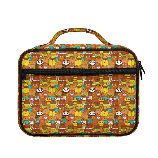 Colorful Cartoon Baby Bear Pattern Print Briefcase Bible Bag