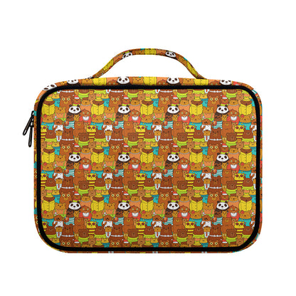 Colorful Cartoon Baby Bear Pattern Print Briefcase Bible Bag