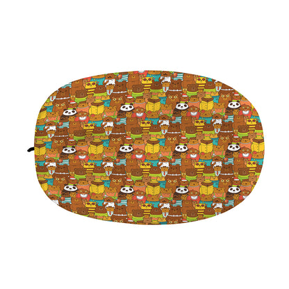 Colorful Cartoon Baby Bear Pattern Print Car Side Mirror Covers