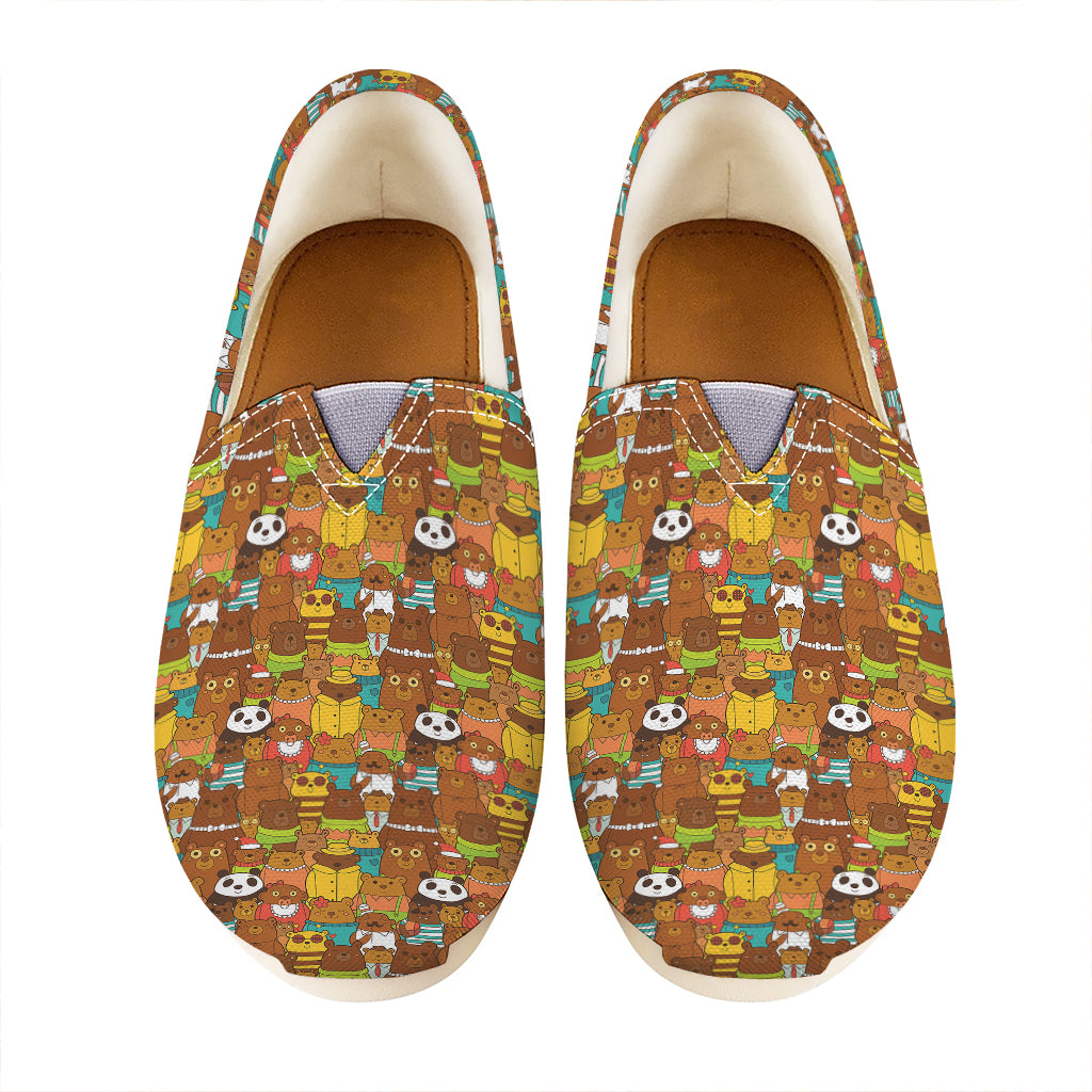 Colorful Cartoon Baby Bear Pattern Print Casual Shoes