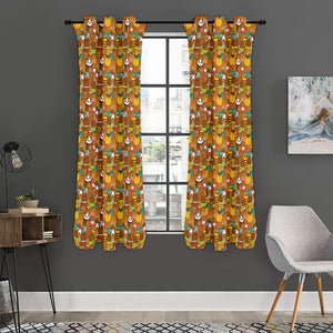 Colorful Cartoon Baby Bear Pattern Print Curtain