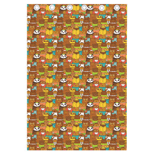 Colorful Cartoon Baby Bear Pattern Print Curtain