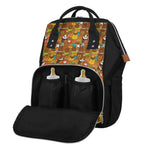 Colorful Cartoon Baby Bear Pattern Print Diaper Bag