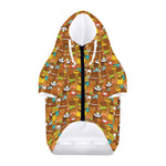 Colorful Cartoon Baby Bear Pattern Print Dog Zip Up Hoodie