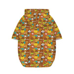 Colorful Cartoon Baby Bear Pattern Print Dog Zip Up Hoodie