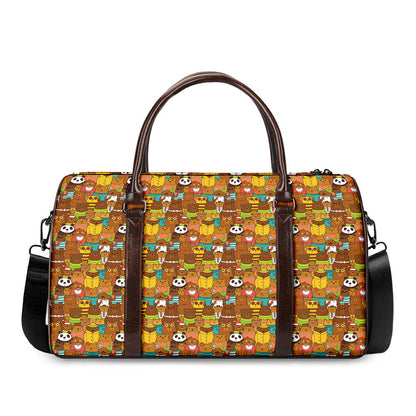Colorful Cartoon Baby Bear Pattern Print Duffle Bag