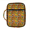 Colorful Cartoon Baby Bear Pattern Print Front Pocket Bible Bag