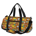 Colorful Cartoon Baby Bear Pattern Print Gym Bag
