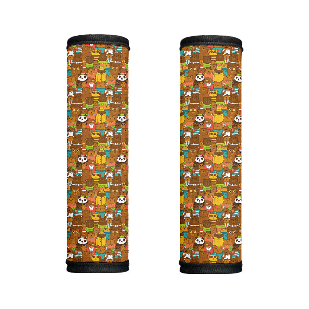 Colorful Cartoon Baby Bear Pattern Print Handle Covers