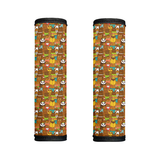Colorful Cartoon Baby Bear Pattern Print Handle Covers