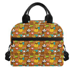 Colorful Cartoon Baby Bear Pattern Print Insulated Lunch Bag
