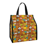 Colorful Cartoon Baby Bear Pattern Print Insulated Lunch Tote